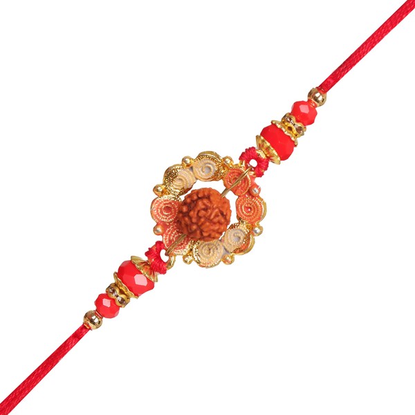 CHERKRAFT Rudraksha Rakhi for Brother Designer Rakshabandhan Rakhi Thread -