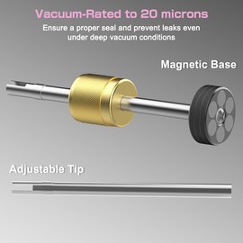 YUNPLE Valve Core Removal Tool for HVAC – Mega Flow Vacuum Rated, 5/16" System Connection for Home AC Appliance, Compatible with R22 R410A R134a, Essential HVAC Tools