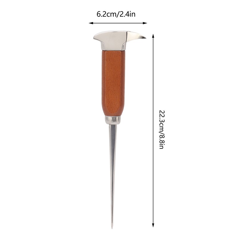 Ice Pick with Wood Handle Stainless Steel Ice Chipper Ice