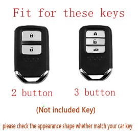 ontto Car Key fob Cover Fit for Honda Accord Civic CR-V CRV Pilot Passport Vezel Odyssey Insight EX EX-L ABS Plastic Key Shell Holder Keychain Decorative Accessories Protector Carbon 2 Button Blue