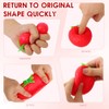 2PCS Squeezable Toy Fruit Ball Realistic Strawberry Model, Squeezable Toy