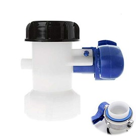 1x DN40/ DN50 Butterfly Valve with Aluminium/Plastic Floating Nut for 1000 Litre IBC Tank