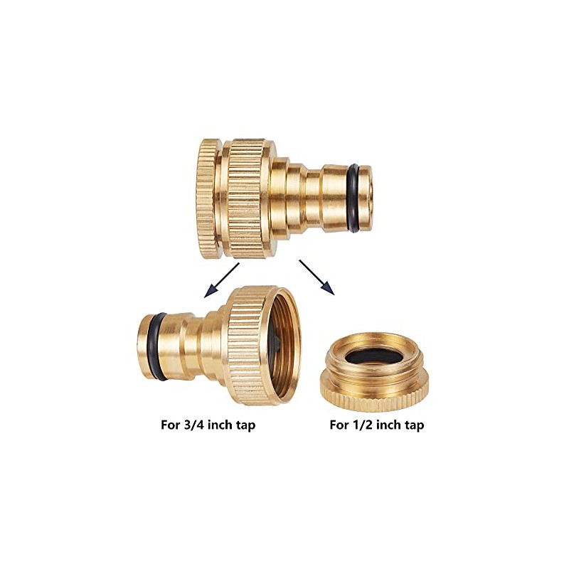 Tech Traders 2 pack Garden Hose Tap Connector - 3/4