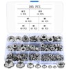 Pack of 185 Flange Nuts, Hexagonal Flange Nuts with Flange