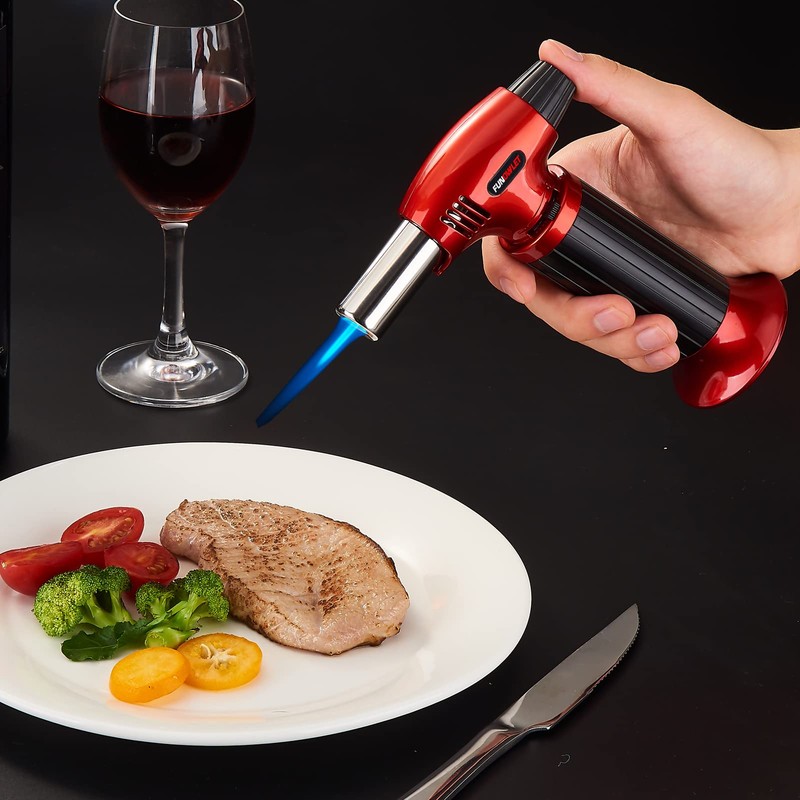 FunOwlet Butane Torch Lighter, Refillable Kitchen Blow Lighters, Culinary Cooking