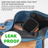 ARGOMAX Leak Proof Denture Bath Cup, Portable Soaking Denture Box,