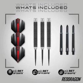 RED DRAGON Swingfire 1: 30g Flightmaster - Tungsten Darts Set with Flights and Stems