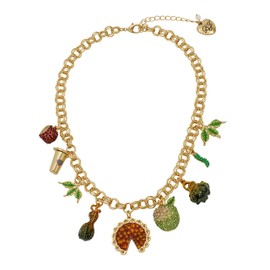 Betsey Johnson Women's Autumn Charm Bib Necklace