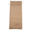 12pcs Simple Linen Fabric Wine Bag with Drawstring Champagne Decorative