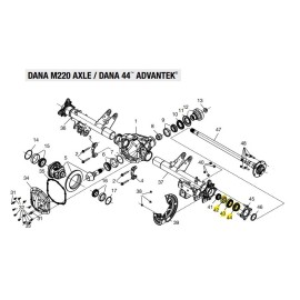 OEM DANA SPICER 2021-2024 Ford Bronco Rear Wheel Bearing Seal Kit Dana 44 M220 OEM Dana Spicer