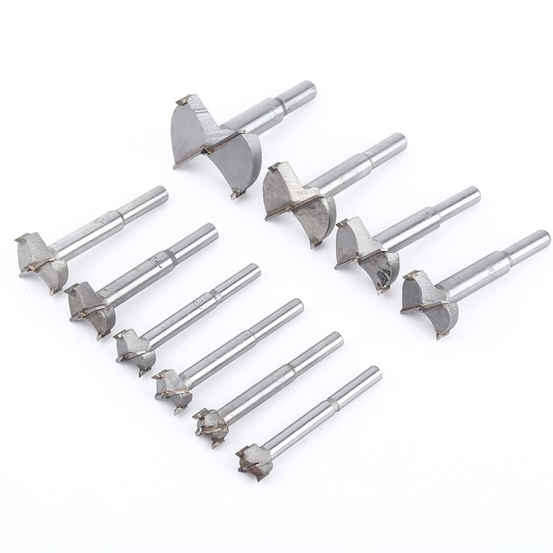 10pcs 14-50mm Forstner Drill Bit Set Flat Wood Drilling Woodworking