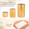 CHILL RECIPE Gold Assorted Tea Lights Votive Pillar Candle Holders,