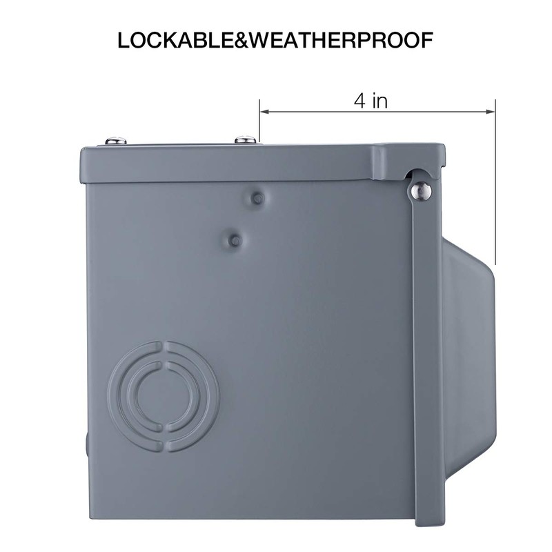 Miady 50 Amp 125/250 Volt RV Power Outlet Box, Enclosed