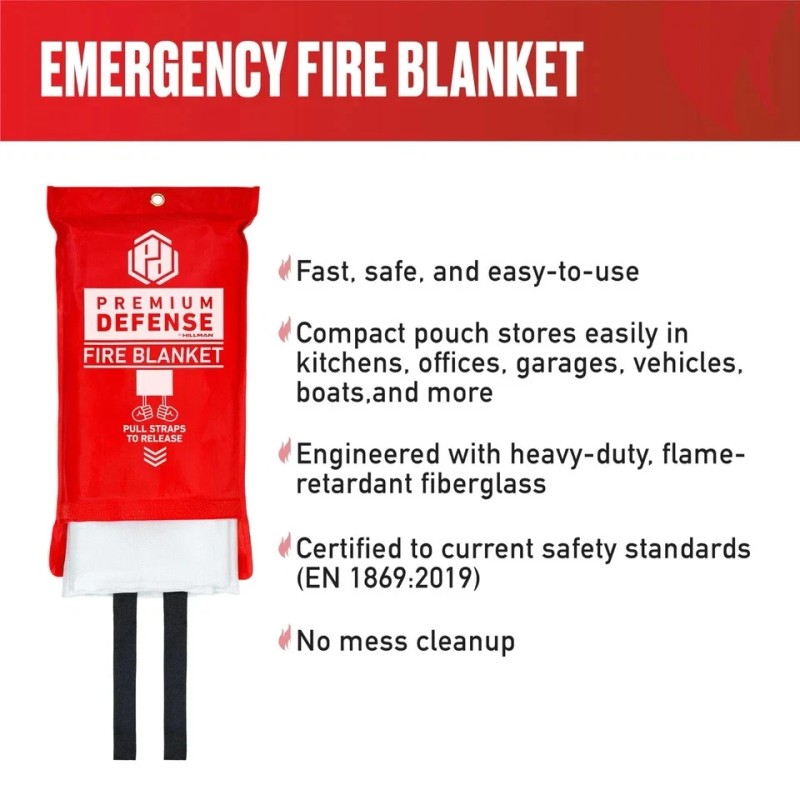 Premium Defense Fire Blanket Emergency Fire Blanket, Fire Extinguisher #71019
