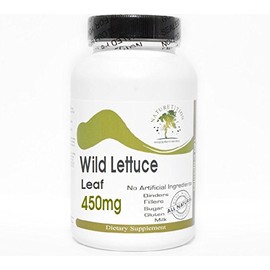 Naturetition Supplements Wild Lettuce Leaf 450mg ~ 200 Capsules - No Additives