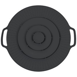 Pot Cover Spill Stopper Lid, Thicken Silicone Boil Over Spill Safeguard, Lid Cover Fits Openings 8" to 11.5" in Diameter for Pots And Pans, Instant Pot Cover-Gray