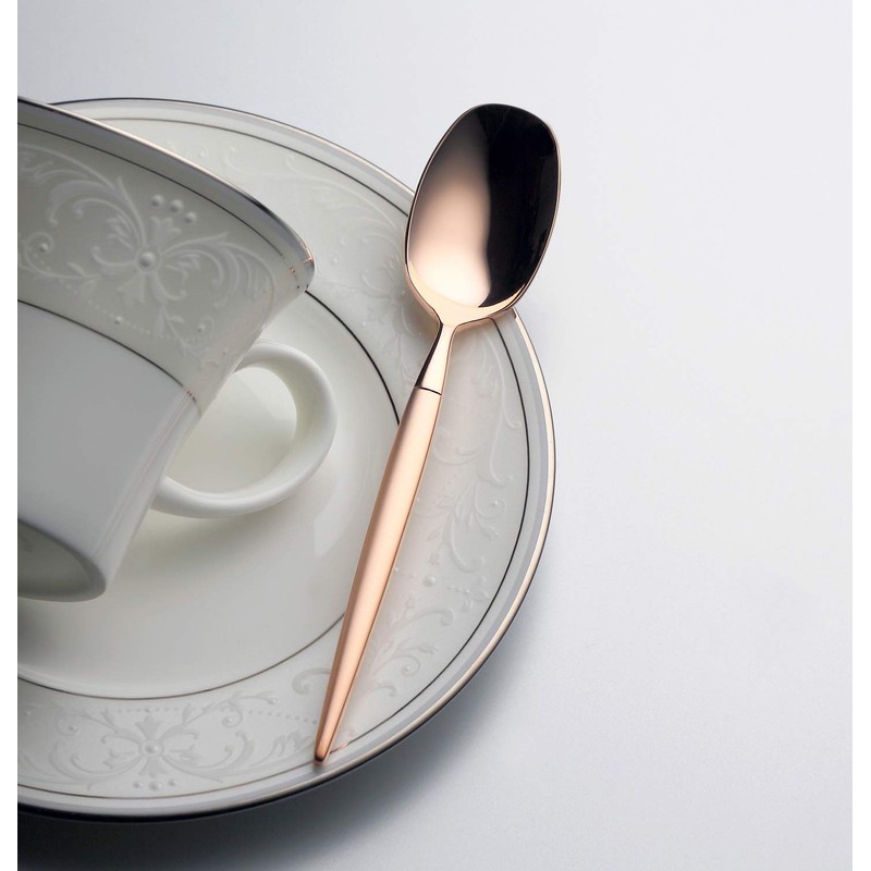 Lucky Wood 0-12505-060 Spoon Miltore, Pink Gold, Teaspoon