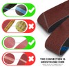 40x303mm Sanding Belt Assorted Pack, 12 Pcs (2 Each of