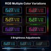 Seutgjie LED Digital Clock, Digital Desk Clock with RGB Light
