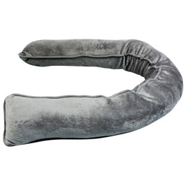 Viva-Haushaltswaren 1 Piece Door/Window Wind Stopper Draught Excluder Microfibre with Weighted (Light Grey)