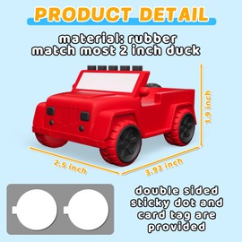 Red Car Rubber Ducks Most 2 in Rubber Ducks,Car Dashboard Decorations Accessory Party Favor