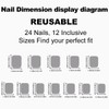 JUSTOTRY 24 Pcs Grey Solid Short False Nails Square Pattern,Glossy