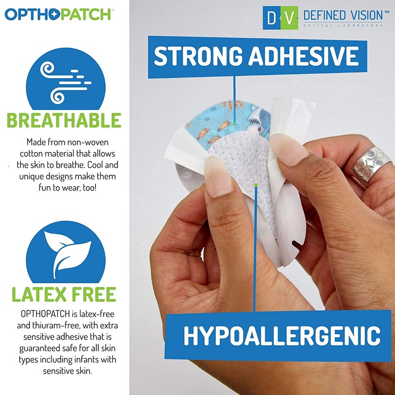 Opthopatch Eye Patches for Infants - Extra Sensitive Adhesive -