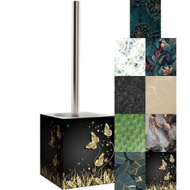 Sanilo Toilet Brush and Brush Holder, Large Selection of Toilet Brushes and Brush Doors, Stainless Steel Handle, with Replaceable Brush Head, Easy Care (Silhouette)