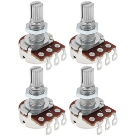 Create idea 4pcs B50K Guitar Linear Potentiometer Knobs 18mm Long Split Shaft Tone Volume Audio Control 3-Pin for Electric Guitar and Bass