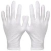 Paxcoo 6 pares de guantes de algodón blancos XL para