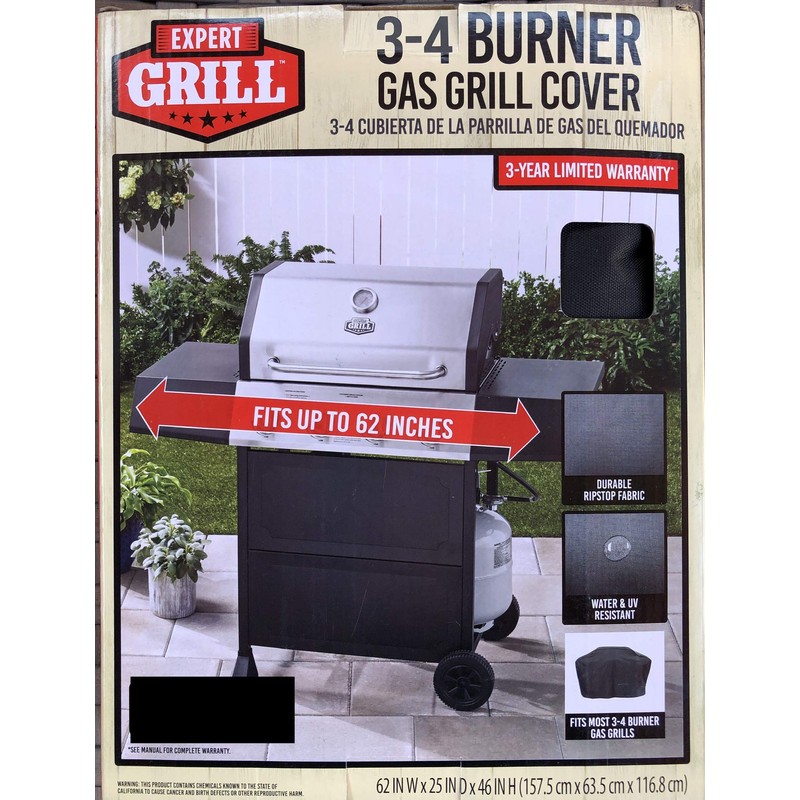 Expert Grill 3-4 Burner Gas Grill Cover fits up to