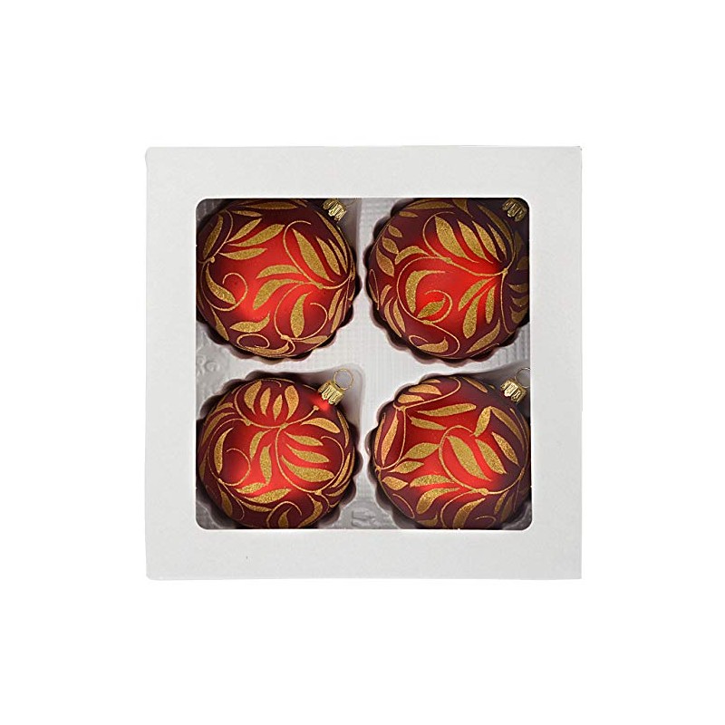 Jingle Bells Lauscha Baroque Christmas Tree Baubles Red / Gold