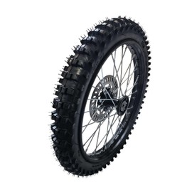 Beeking 70/100-19 Front Wheel Rim Tire Assembly for Dirt Bike 15mm axle front Wheel Rim Tire Fits 90cc-150cc dirt bike TTR SSR CRF Apollo Includes 220mm brake disc.