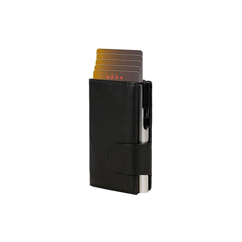 ClickSafe® Credit Card Holder with Coin Compartment and Note Compartment