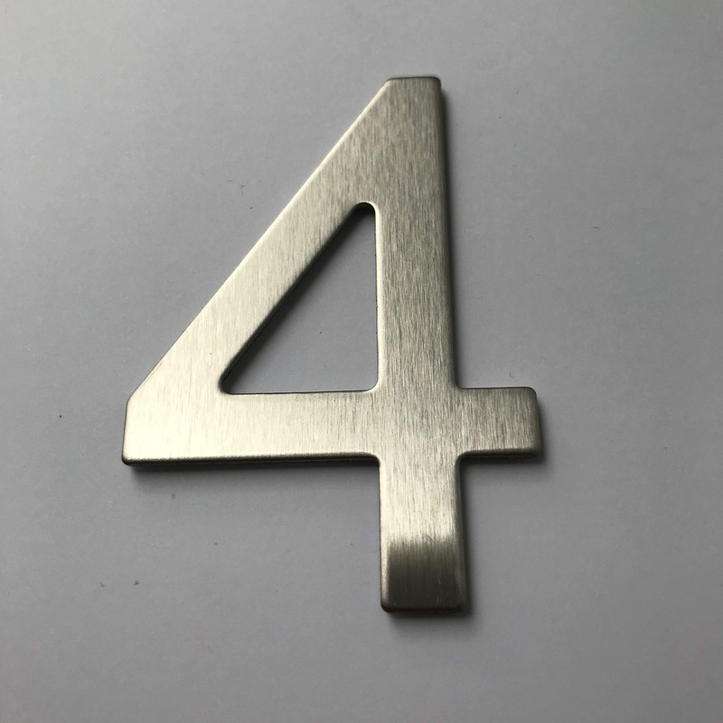 Imaggge.com House or Hotel Number - Brushed Stainless Steel -