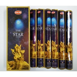 HEM Star Incense Sticks, Hexa Pack (Hex), Set of 6