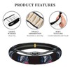 Dragon and Rose Steering Wheel Covers,Anti Slip Sweat Absorption Elasticity