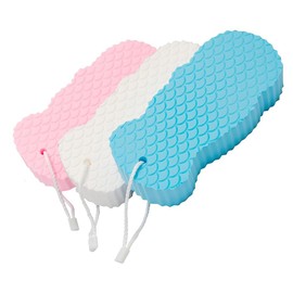 3Pcs Exfoliating Sponges Super Soft Bath Shower Sponge Body Wash Sponges Cleaning Loofah Body Scrubber Removes Dead Skin and Impurities for Women Men (Random Colors)