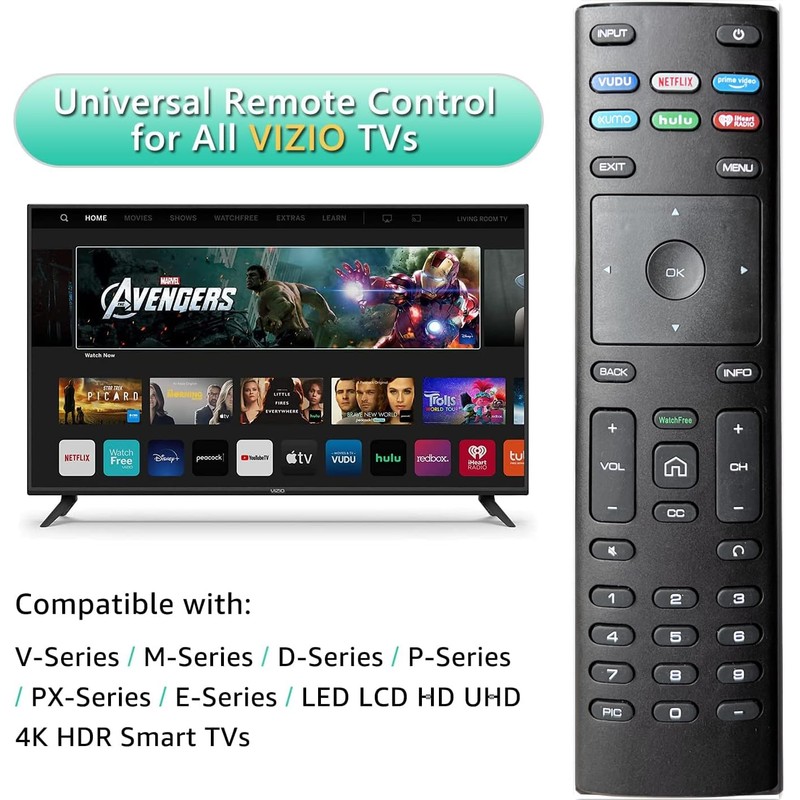 Universal Remote for Vizi o Smart TVs, Vizio Remote Control
