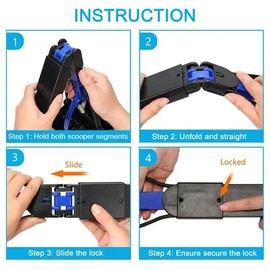 SONHA Dog Pooper Scooper Non-Breakable Pet Pooper Scooper for Dogs and Cats with Long Handle High Strength Material and Durable Spring for Easy Grass and Gravel Pick Up