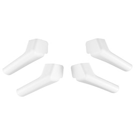 Namvo RV Drain Pipe Rain Gutter Outlet Caravan Roof Rain Drain Pilot Gutter Roof Drain Pipe Accessories 2 Right Side and 2 Left Side White Plastic