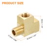 sourcing map Brass Tee Pipe Fitting, 1/4" NPT 3 Way
