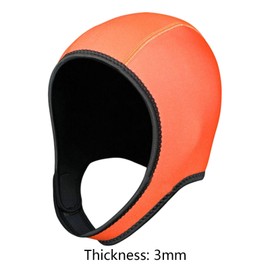 SM SunniMix Scuba Diving Hood Swimming Cap 3mm Neoprene Diving Wetsuit Hood Head Cover Dive Hood Swim Hat for Winter Snorkeling Swimming, Orange