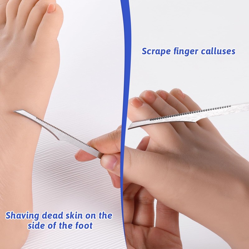 8 PCS Foot Scraper for Dead Skin Callus Removal, Stainless