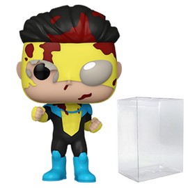 POP TV: Invincible - Bloody Invincible Specialty Series Exclusive Funko Vinyl Figure (Bundled with Compatible Box Protector Case), Multicolor, 3.75 inches