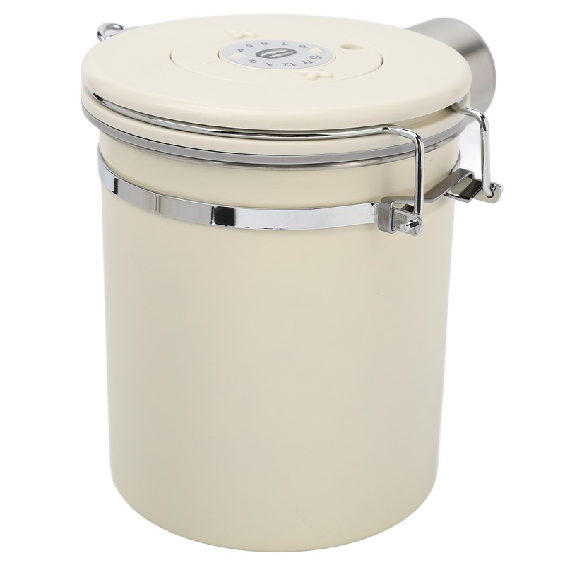 Coffee Canister Airtight Stainless Steel Kitchen Food Storage Container with