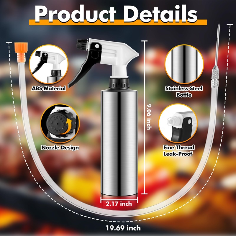 Dunkive 2 in 1 BBQ Spray Bottle for Smoking &