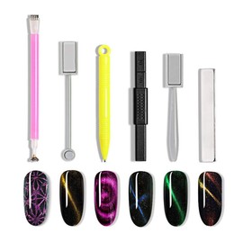 3D Nail Magnet Stick Set, Anself Nail Art Tool Magnetic Pen DIY Magic Cat Eye Magnetic Stick Set for 3D Magnetic Cat's Eye UV Gel Polish Nail Art