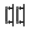 ZEKOO 12'' Sliding Barn Door Handle Hardware Two-Side Design Black