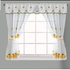 Householdfurnishing Embroidered Kitchen Window Pair Curtains Set Rod Pocket with